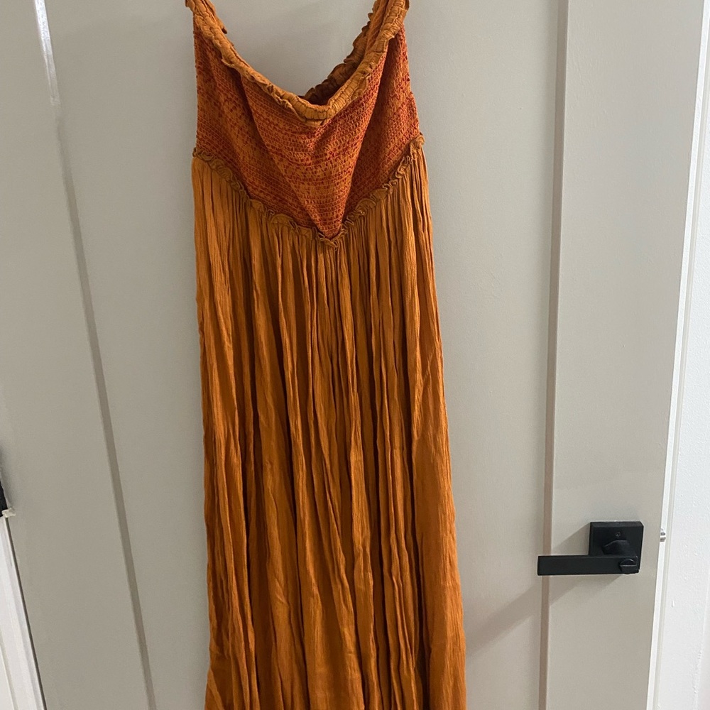 Strapless free people jumpsuit